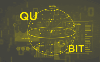 A visual representation of a quantum qubit