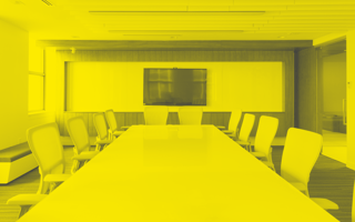 A boardroom conference table