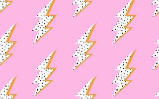 digital art of dotted lightning bolts against a pink background