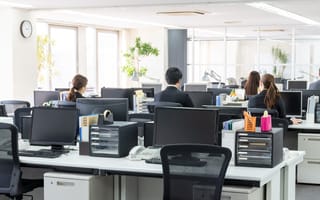 Office with people at desks