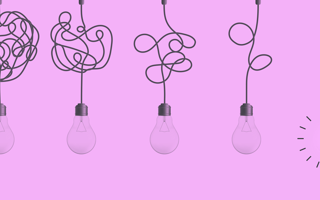 Hanging lightbulbs with various degrees of tangled wires.