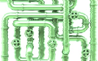 Network of green pipes