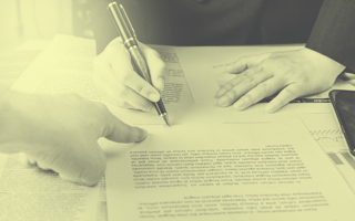 Lawyers negotiating a term sheet