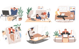 work from home illustration
