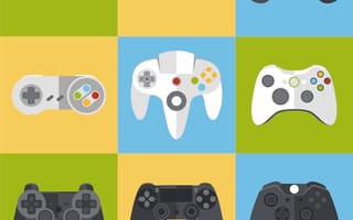 an illustration of video game controllers