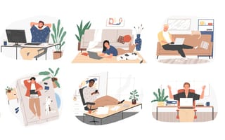 people working remotely