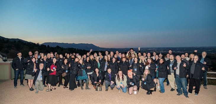 FluentStream employees at an offsite event