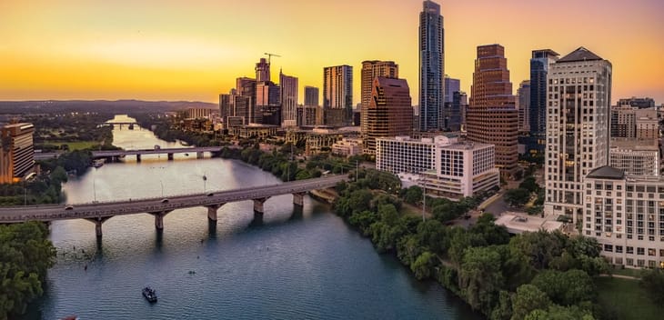 Austin’s skyline at dusk