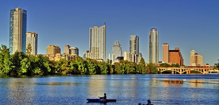 Austin Skyline from the river