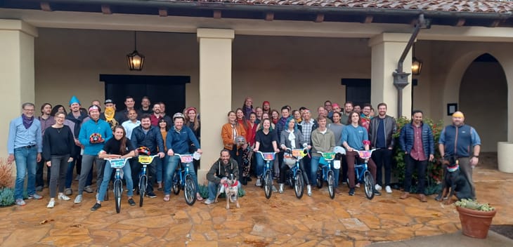 The SmarterX team gathers for a photo.