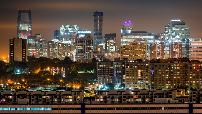 skyline view of hoboken
