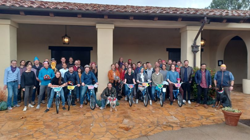 The SmarterX team gathers for a photo.