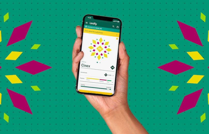 Leafly app on smartphone