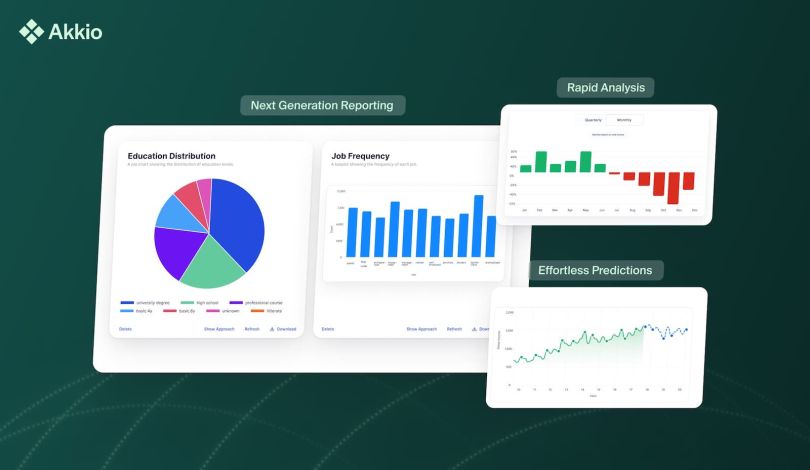 A screenshot of Akkio's analytics tool