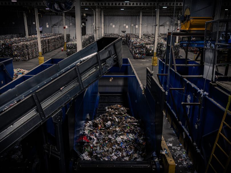 Interior image of an AMP recycling center.