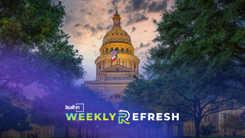 The Texas state capital building in Austin.