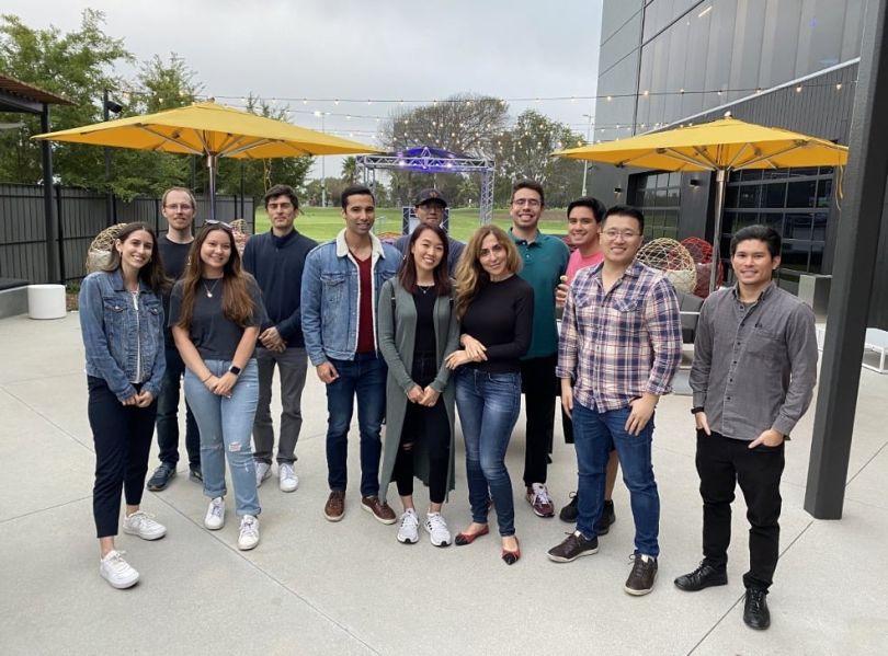 A group of Aerospace employees during a team outing.