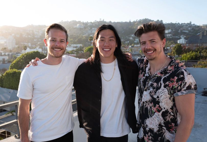 Albedo co-founders, pictured from left, are CEO Topher Haddad, CPO Winston Tri and CTOAyJay Lasater