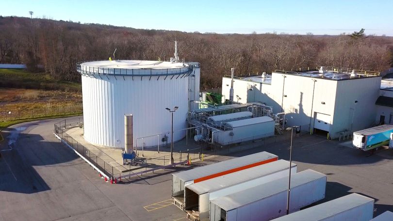 An aerial photo of Divert's anaerobic digestion facility in Freetown, Massachussets.