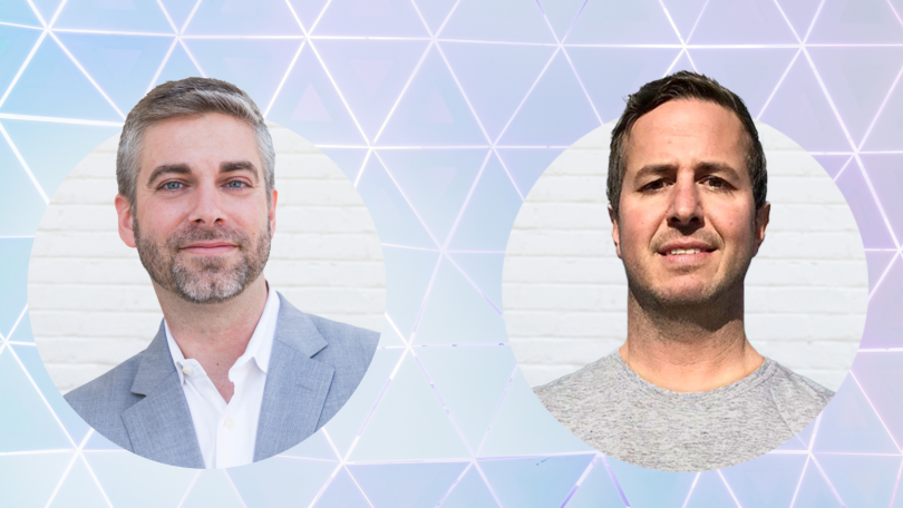AppOmni co-founders pose for separate headshots against a light-colored background.