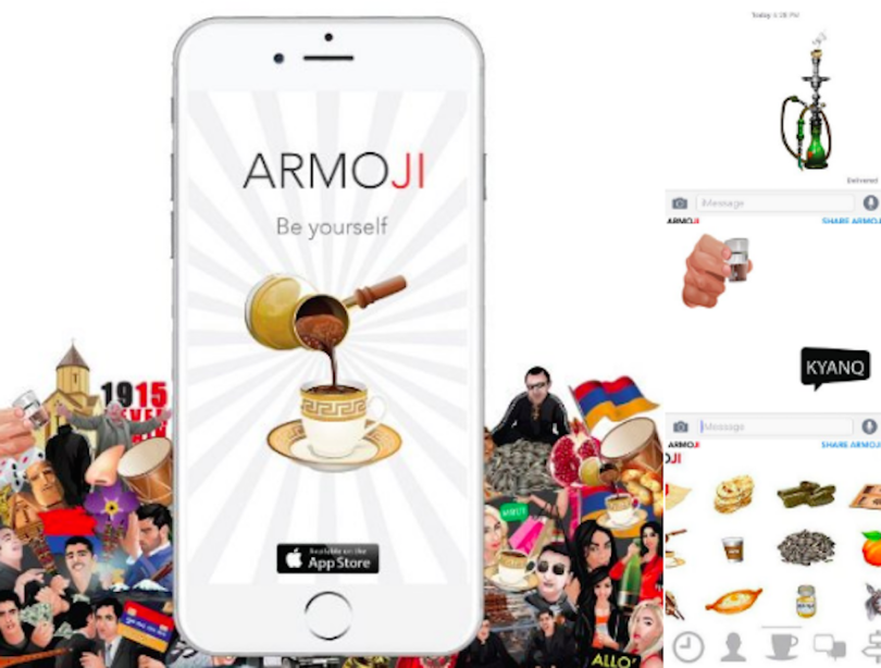 Screenshot on the Armoji app