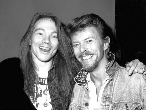 Stunning Image of Axl Rose and David Bowie in 1989
