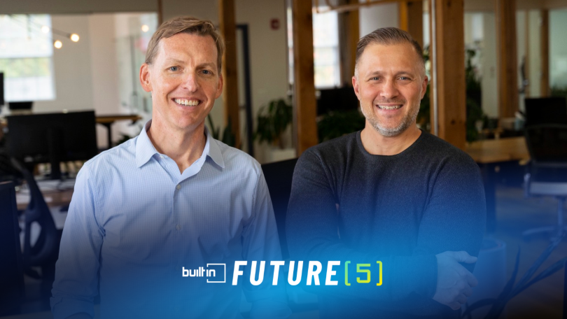 &nbsp;Divert co-founders Nick Whitman (left) and Ryan Begin (right) stand in their office.