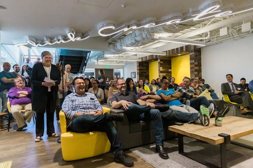 Blackline team members in the office 