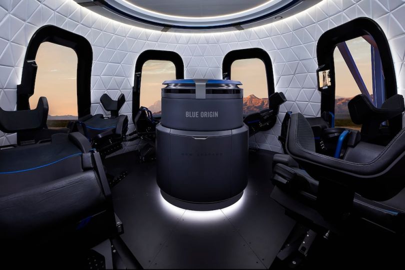 Blue Origin New Shepard rocket interior