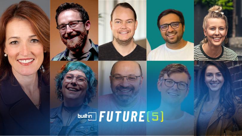 Pictured from left are the founders of EarlyBird Education, Tangle, Future, High time Foods and SOS.
