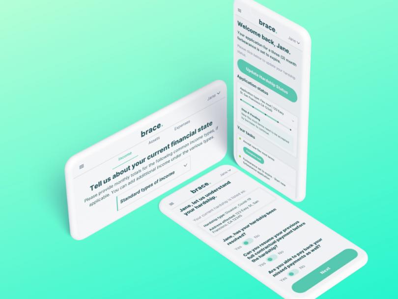 Brace app on smartphone