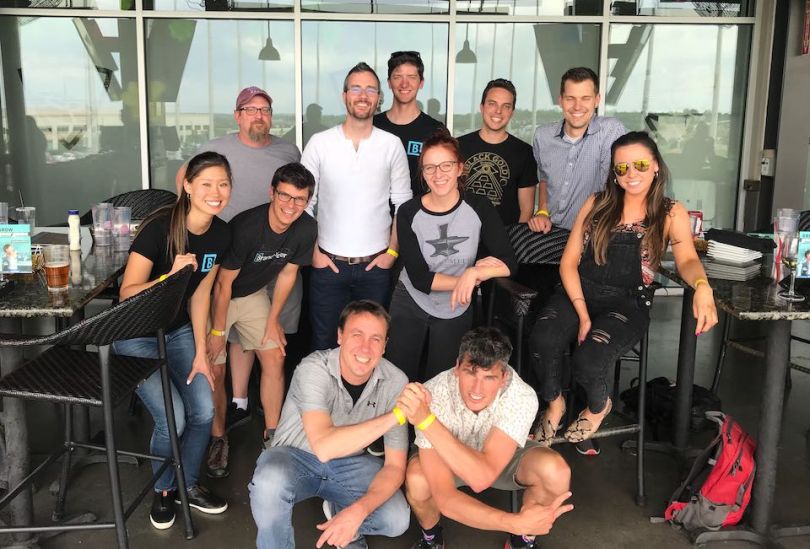 Brandfolder team in group photo outdoors