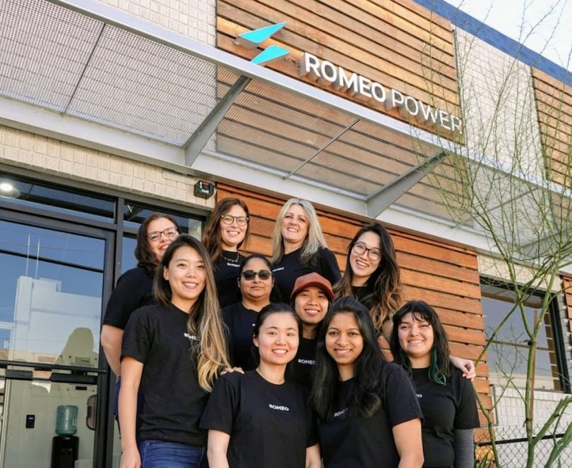 ROMEO Power team outside their office