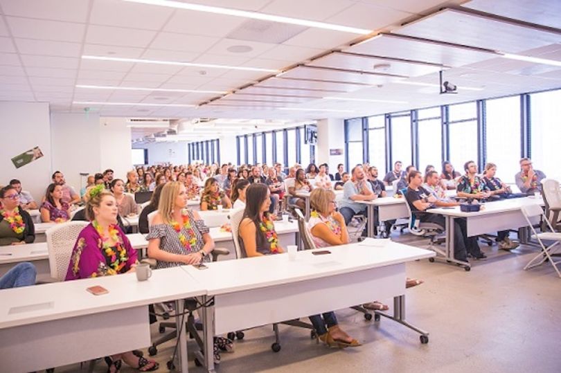 HauteLook team in a group meeting