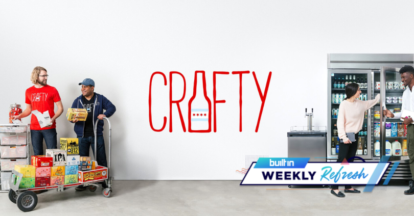 Crafty refilling an office pantry 