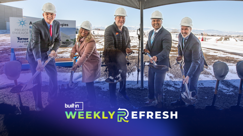 Agilent executives and government officials beginning construction on the Agilent facility expansion.
