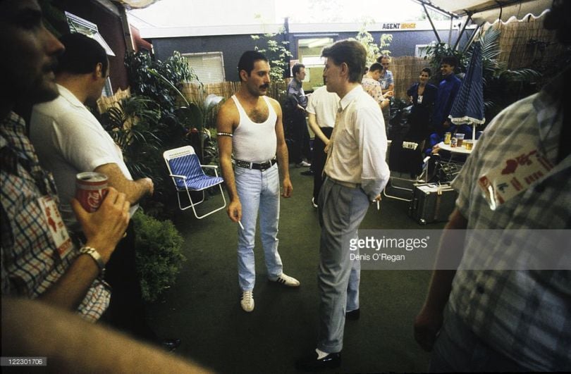 Fascinating Historical Picture of Freddie Mercury with David Bowie in 1985