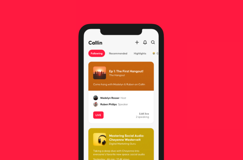 Unlike other live audio platforms like Clubhouse or Twitter Spaces, Callin’s vertical stack provides users with all the necessary tools for recording, editing, publishing and sharing their own podcasts. 