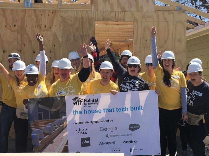 Centro team members at Habitat for Humanity