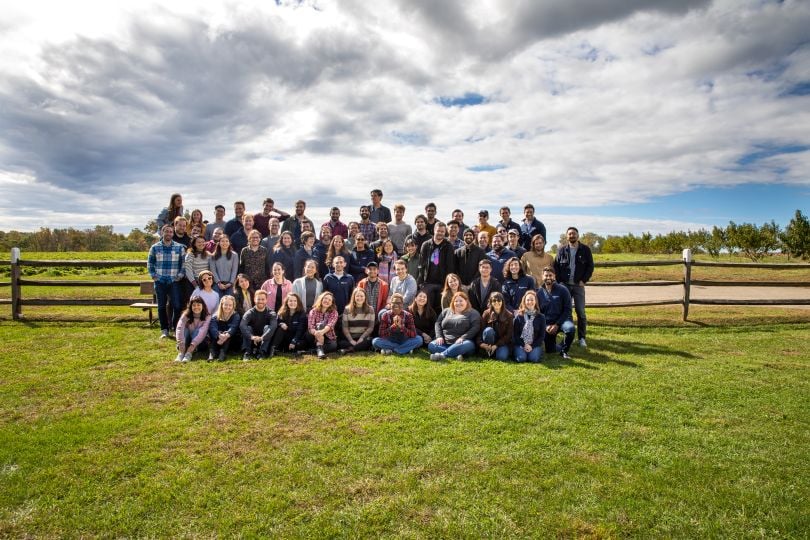 A group of Codecademy employees at a company outing.