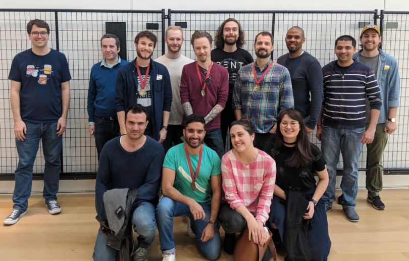 Collective Health's engineering team gathered for group photo
