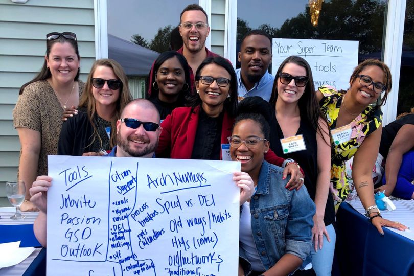 Curriculum team photo outside 
