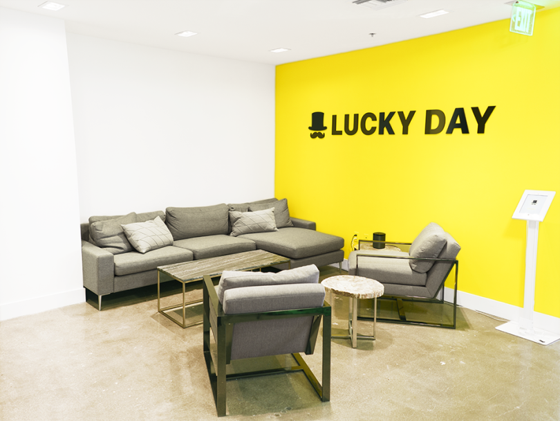 Lucky Day logo and entrance