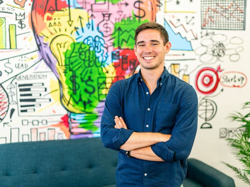 Jeremy Shapiro portrait in the office 
