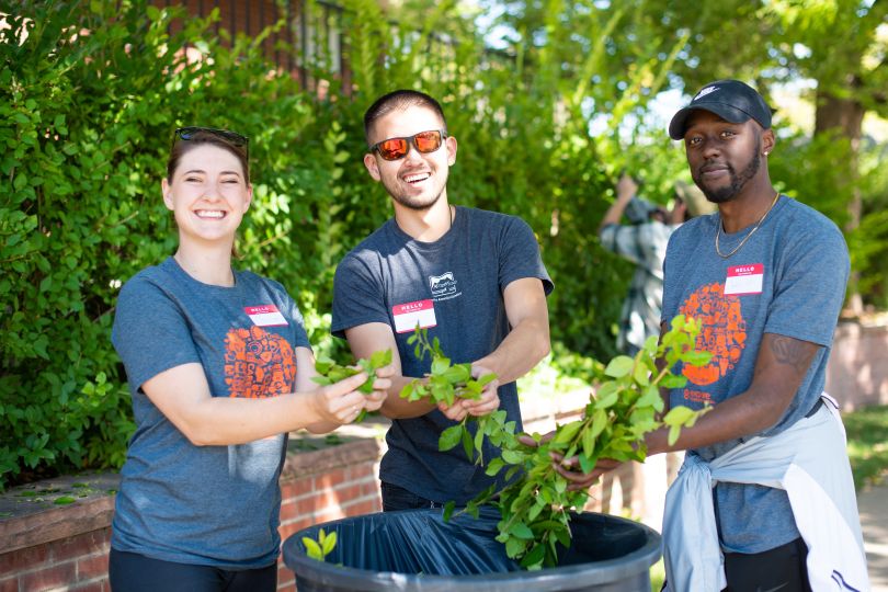 Evolve employees volunteer by cleaning up tree branches