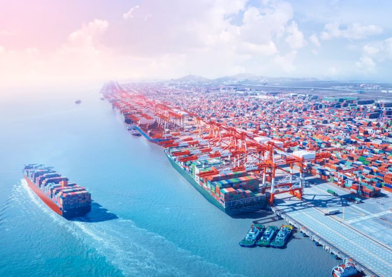 Cargo in a port