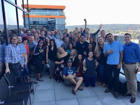 A group of DreamBox employees at a company outing.