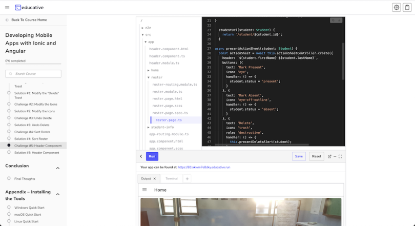 a screenshot of an Educative lesson