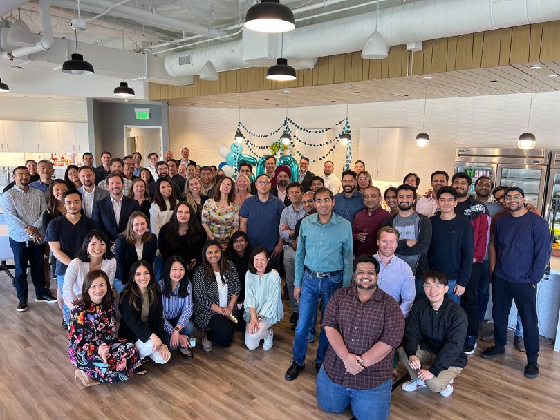 Eightfold team photo in the office