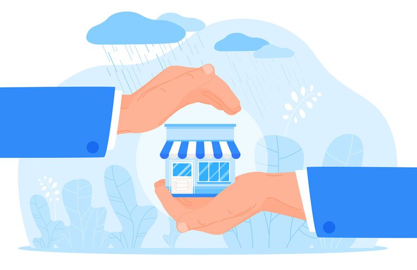 Illustration of hands holding a house